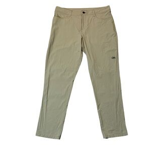 Outdoor Research mens 36x31 tan nylon blend stretch performance pants